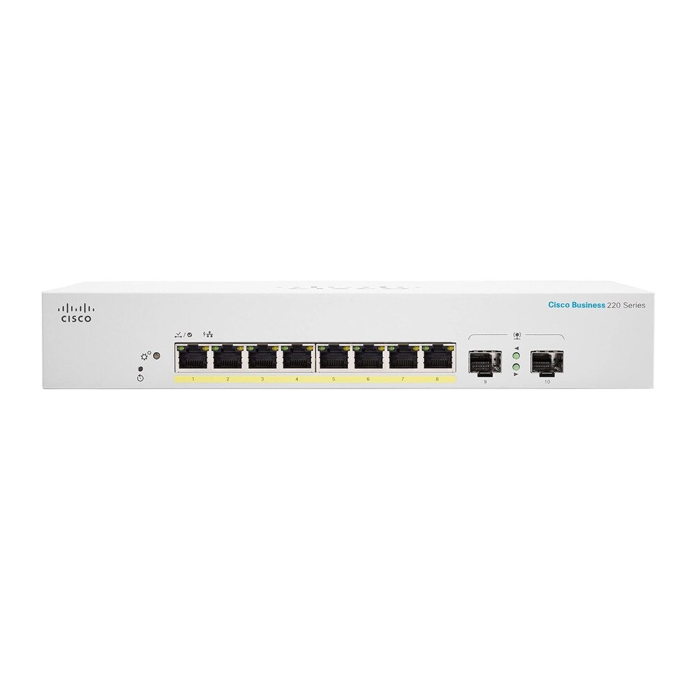 Cisco CBS220-8FP-E-2G 8-Port Gigabit PoE Managed Network Switch with SFP (NA) Refresh 2