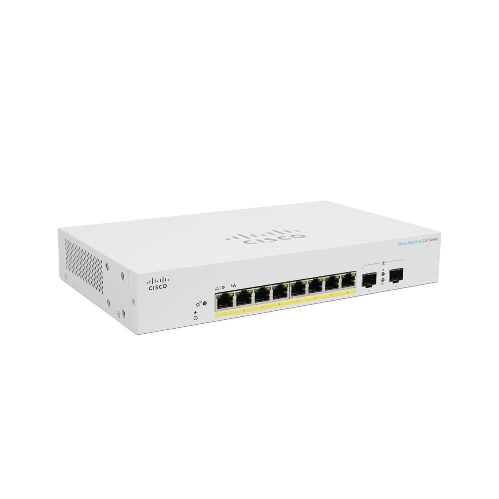 Cisco CBS220-8FP-E-2G 8-Port Gigabit PoE Managed Network Switch with SFP (NA) Refresh 3