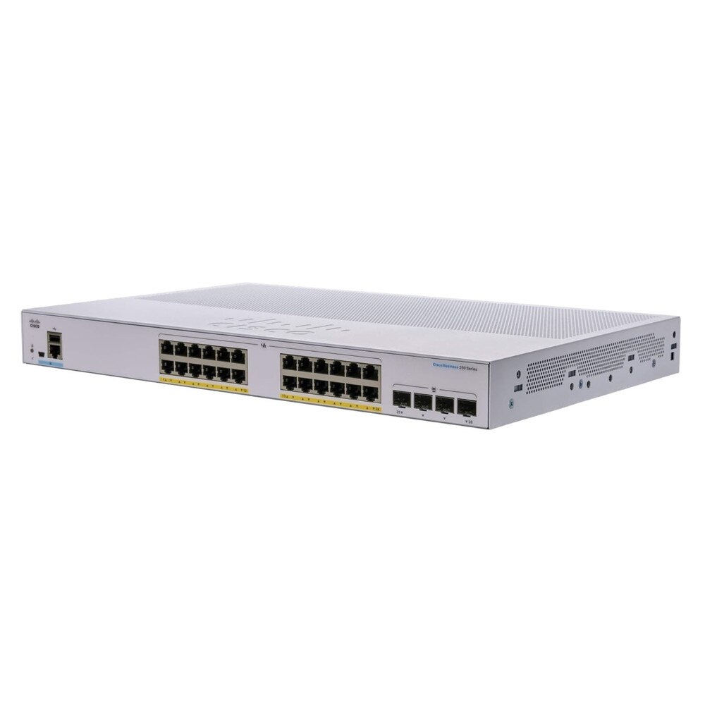 Cisco CBS250-24P-4G 24-Port Gigabit PoE+ Managed Switch with SFP (NA) Refresh 1