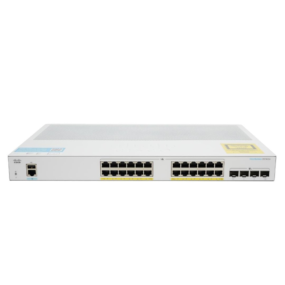 Cisco CBS250-24P-4X-NA-RF 24-Port Smart Switch Refresh 3