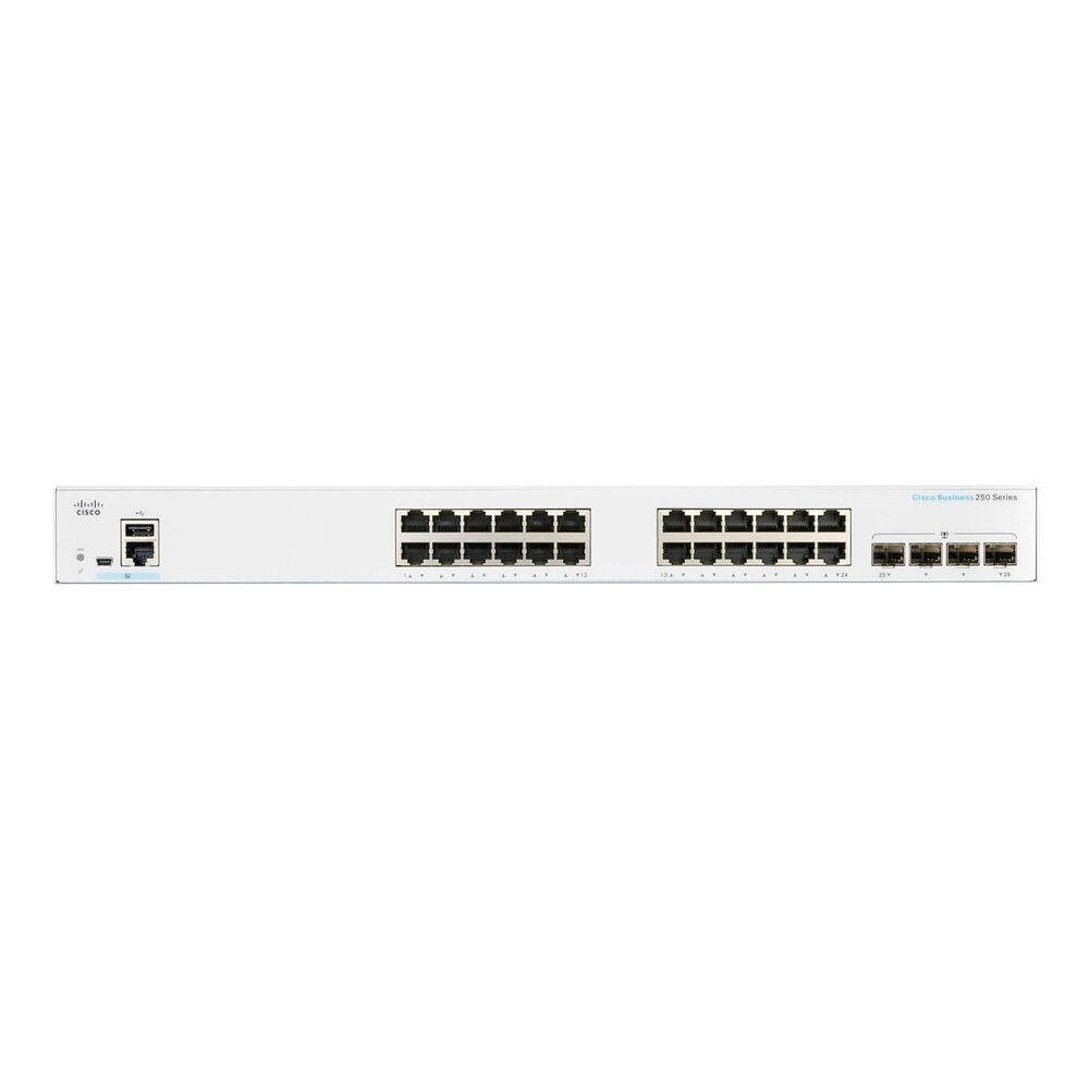 Cisco CBS250-24T-4G 24-Port 4 Gigabit Ethernet Smart Switch (NA) Refresh 2