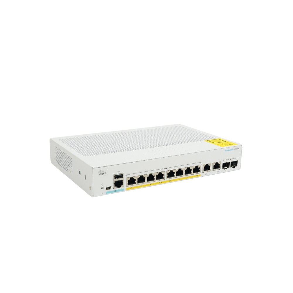 Cisco CBS250-8FP-E-2G 8-Port Gigabit PoE+ Managed Switch with SFP/RJ45 Combo (NA) Refresh 1