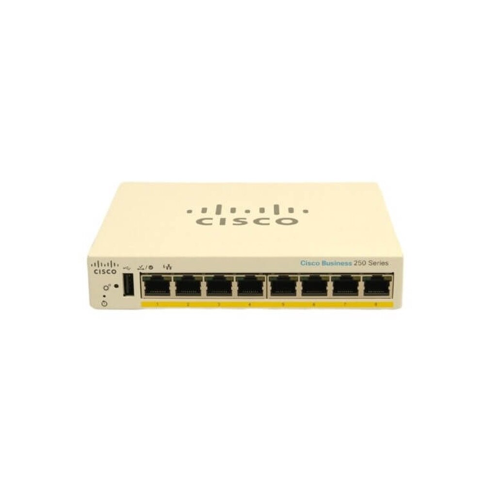 Cisco CBS250-8PP-D 8-Port Gigabit PoE+ Managed Switch (NA) Refresh 2