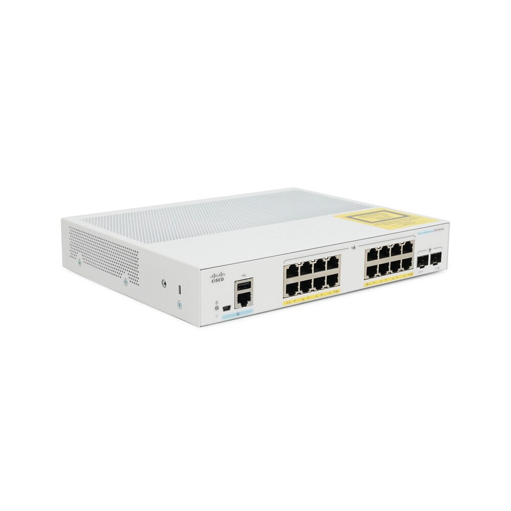 Cisco CBS350-16P-E-2G 16-Port Gigabit PoE+ Managed Switch with SFP (NA) Refresh 2