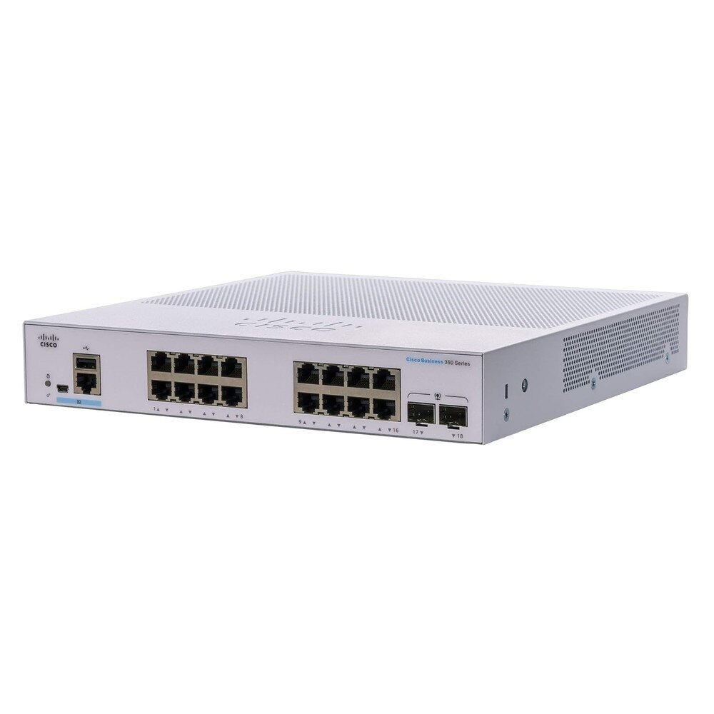 Cisco CBS350-16T-2G 16-Port Gigabit Managed Switch with SFP (NA) Refresh 1