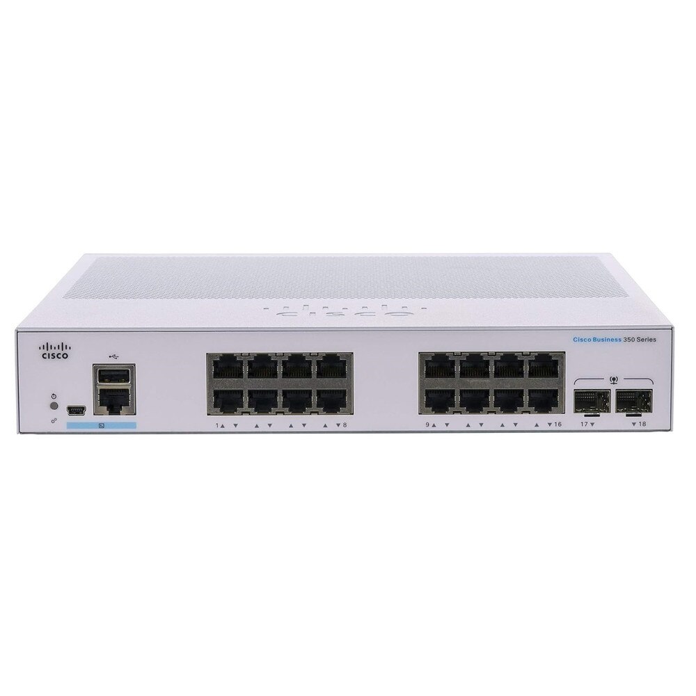 Cisco CBS350-16T-2G 16-Port Gigabit Managed Switch with SFP (NA) Refresh 2