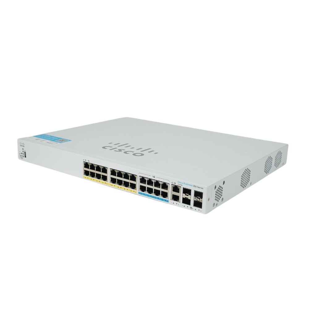 Cisco CBS350-24NGP-4X 24-Port Multi-Gig PoE+ Managed Network Switch with 10G SFP+ & Combo Ports (NA) Refresh 1