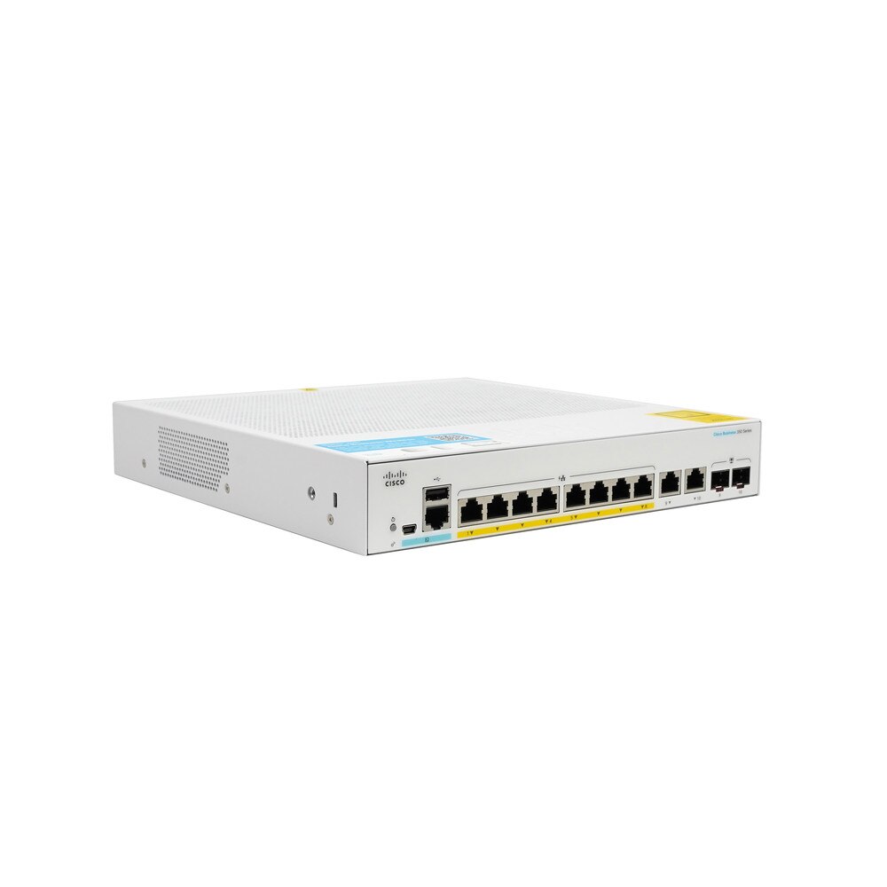 Cisco CBS350-8FP-2G 8-Port 2 Gigabit PoE+ Managed Network Switch with SFP+ (NA) Refresh 1