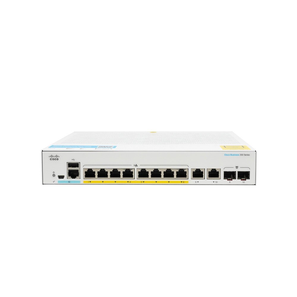 Cisco CBS350-8FP-2G 8-Port 2 Gigabit PoE+ Managed Network Switch with SFP+ (NA) Refresh 2