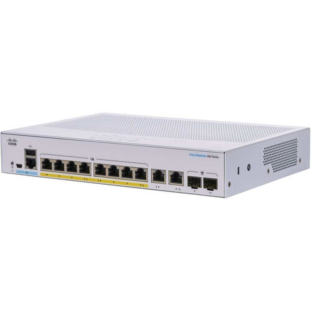 Cisco CBS350-8FP-E-2G 8-Port Gigabit PoE+ Managed Network Switch with SFP/RJ45 Combo (NA) Refresh 1