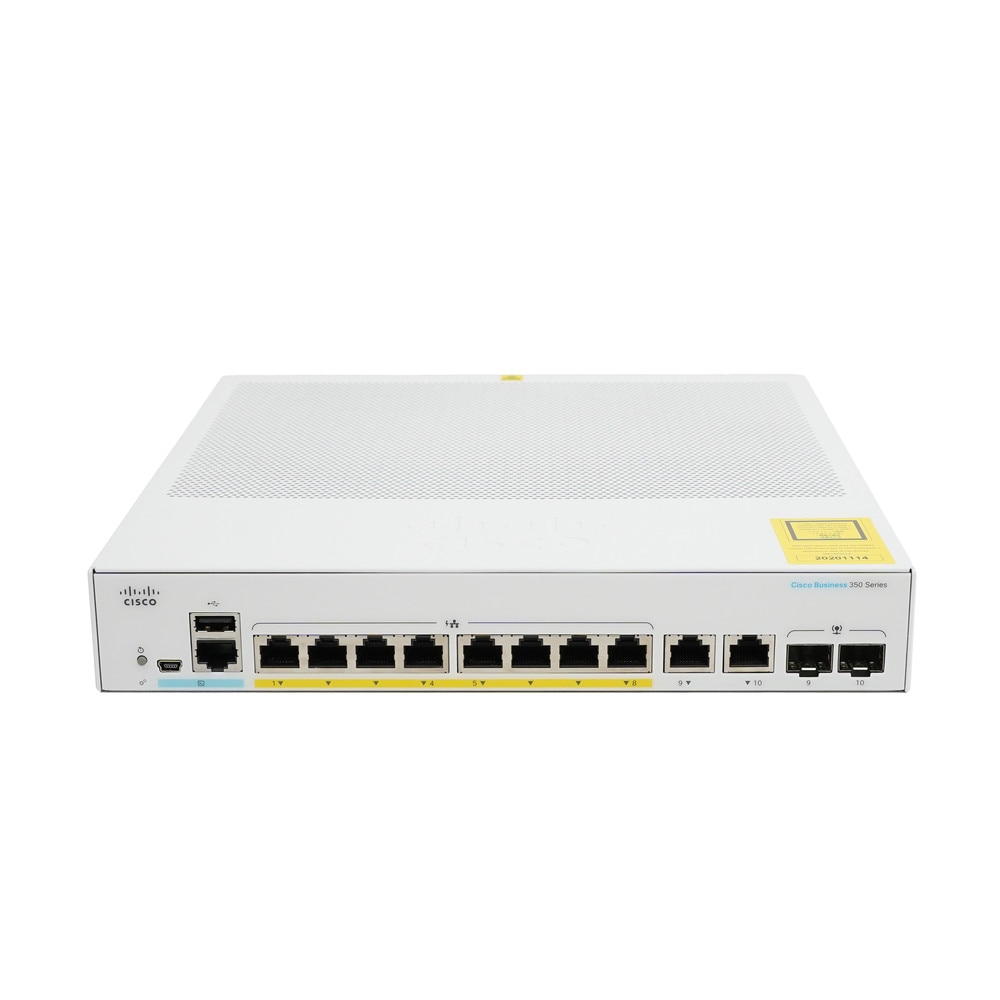 Cisco CBS350-8P-2G 8-Port Gigabit PoE+ Managed Network Switch with SFP/RJ45 Combo (NA) Refresh 2