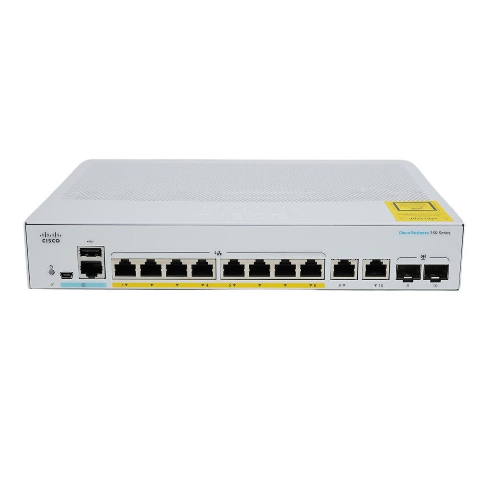 Cisco CBS350-8P-E-2G 8-Port Gigabit PoE+ Managed Network Switch with SFP/RJ45 Combo (NA) Refresh 2