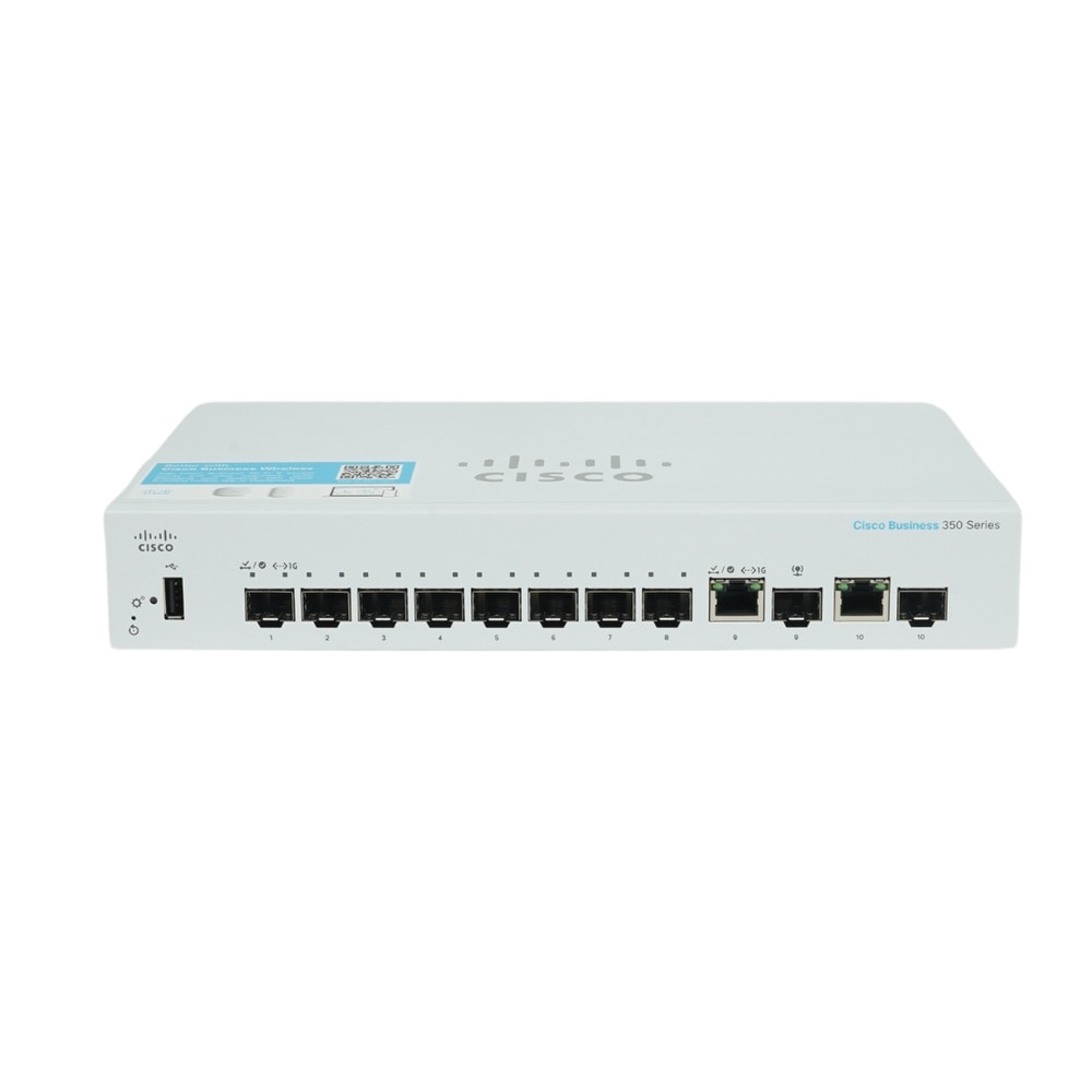 Cisco CBS350-8S-E-2G 8-Port SFP Gigabit Managed Network Switch (NA) Refresh 3