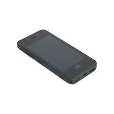 A Cisco Webex 840 IP Phone with a silver and black color scheme. The phone has a 4-inch color display, a speakerphone, a camera, and 12 keys. The phone also has a USB port, a headset jack.