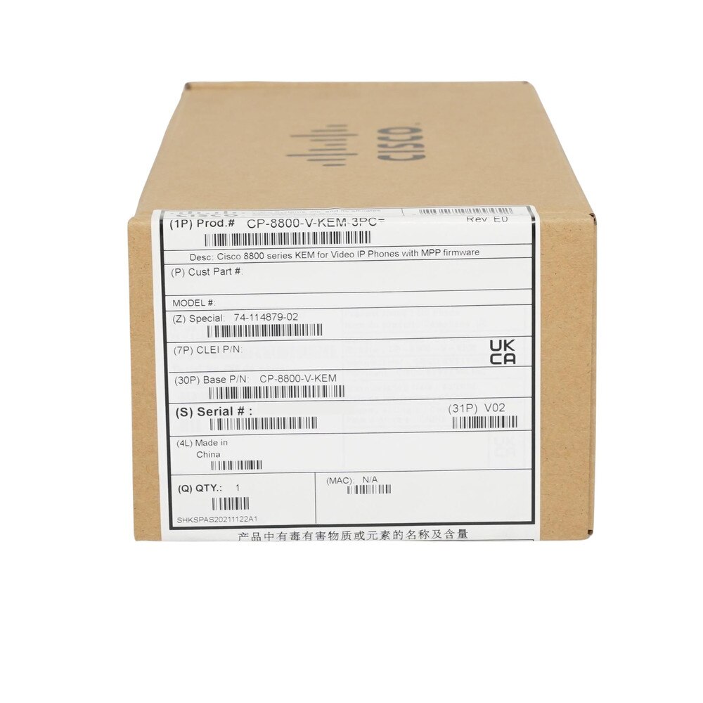 Cisco IP Phone 8800 Video Key Expansion Module (CP-8800-V-KEM-3PC) New 6