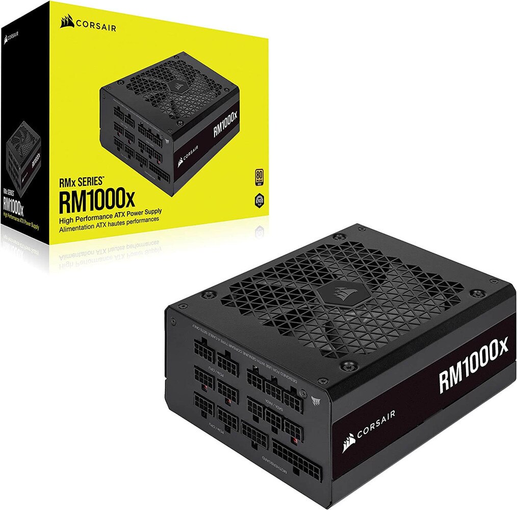 Corsair CP-9020201-NA RMx Series RM1000x 1000 Watt 80 PLUS Gold Fully Modular ATX PSU New 2