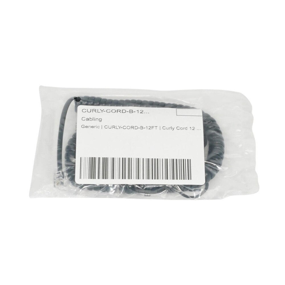 Generic Curly Cord 12 Foot Black (CURLY-CORD-B-12FT) New 2