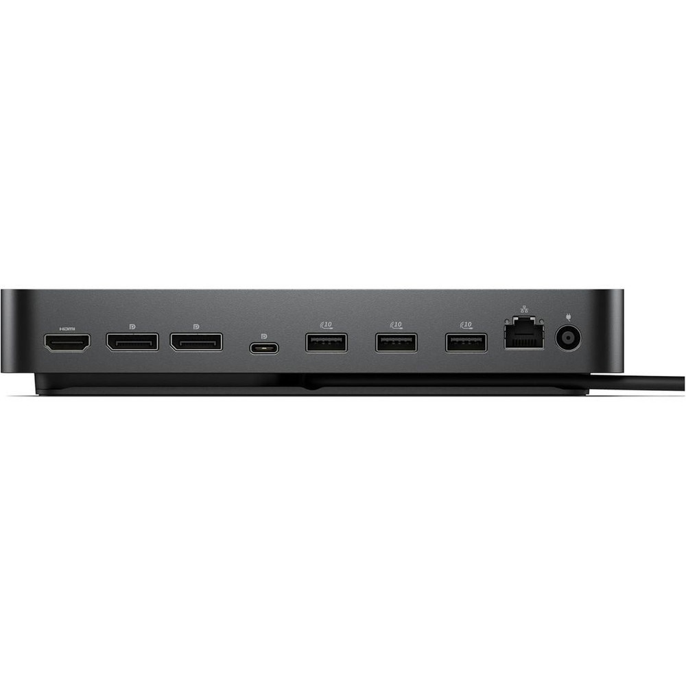 Back panel of Dell SD25 Docking Station showing multiple USB-A and Ethernet ports