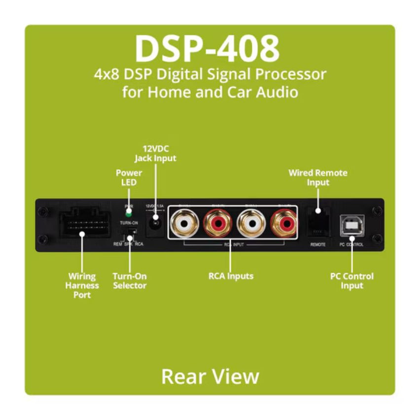 Dayton Audio DSP-408 4x8 DSP Digital Signal Processor for Home and