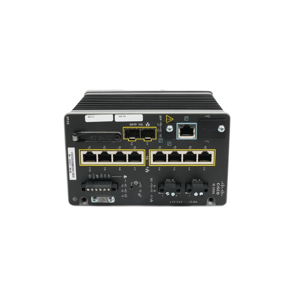 Cisco Catalyst IE-3300-8P2S-E Rugged 8-Port PoE Industrial Ethernet Network Essentials Switch Refresh 3