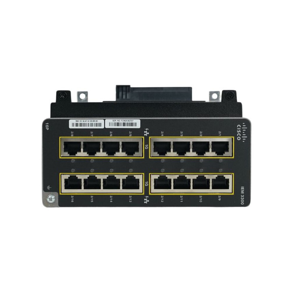 Cisco Catalyst IEM-3300-16P 16‑Port Gigabit PoE+ Expansion Module | Refresh