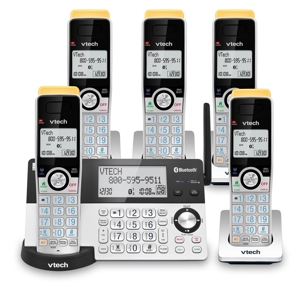 VTech IS8129-5 5-Handset Cordless Phone with Bluetooth and Answering System New 2
