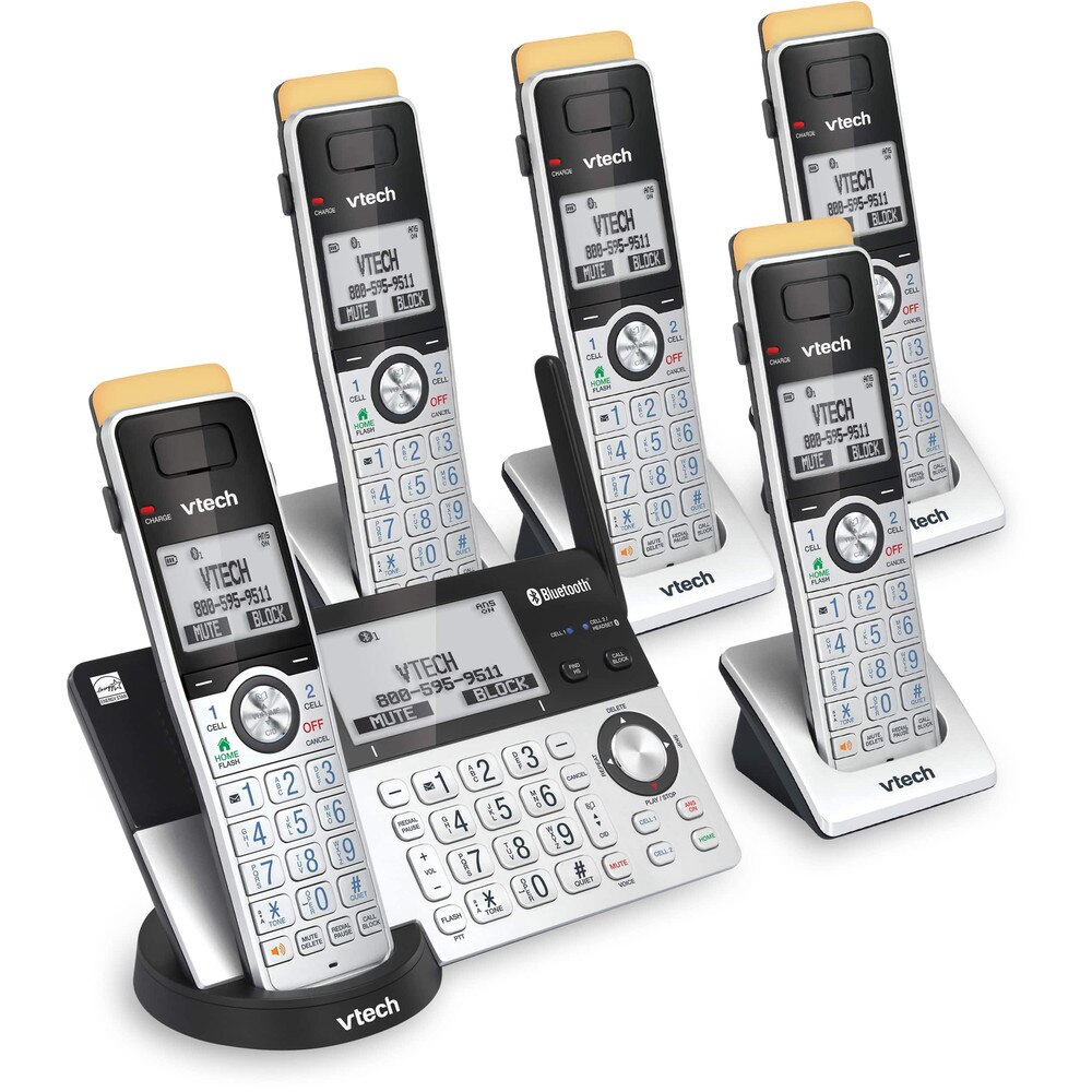 VTech IS8151-5 5-Handset Expandable Cordless Phone with Bluetooth and Answering System New 3