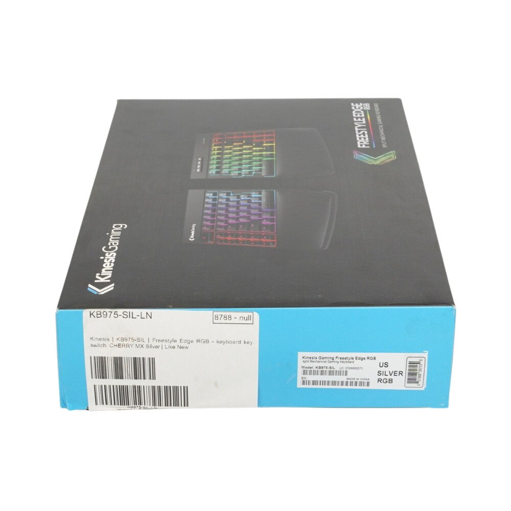 Kinesis Freestyle Edge RGB keyboard key switch Cherry MX Silver (KB975-SIL) Like New 3