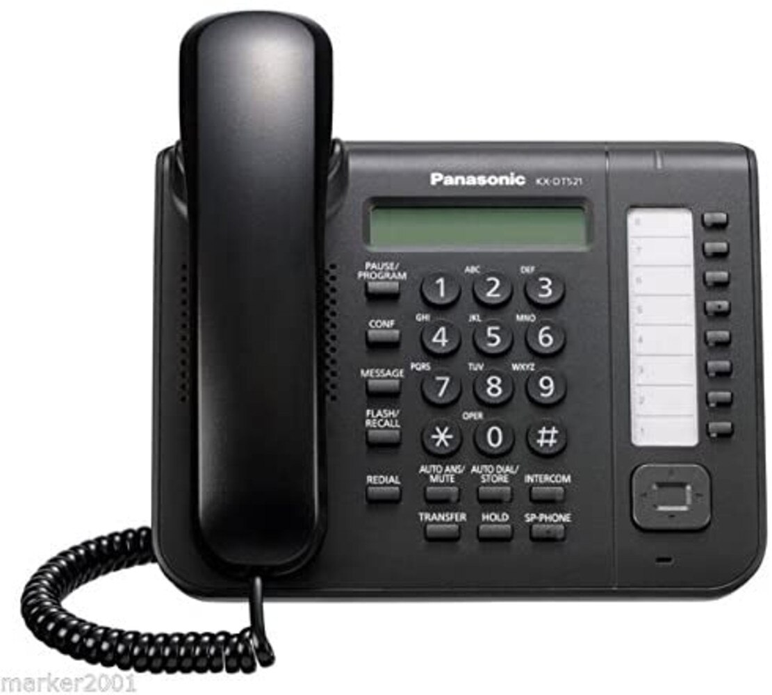 Panasonic KX-DT521 Digital Phone in sleek black finish, ideal for business and office communication