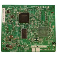 A Panasonic KX-NS5110 VoIP DSP card with 63 voice channels and a license for 4 IP proprietary telephones.