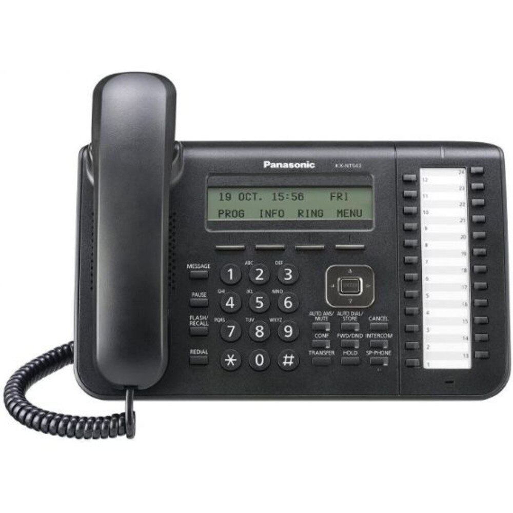 Panasonic KX-NT543-B 3-Line Display Digital Telephone (Black) Like New