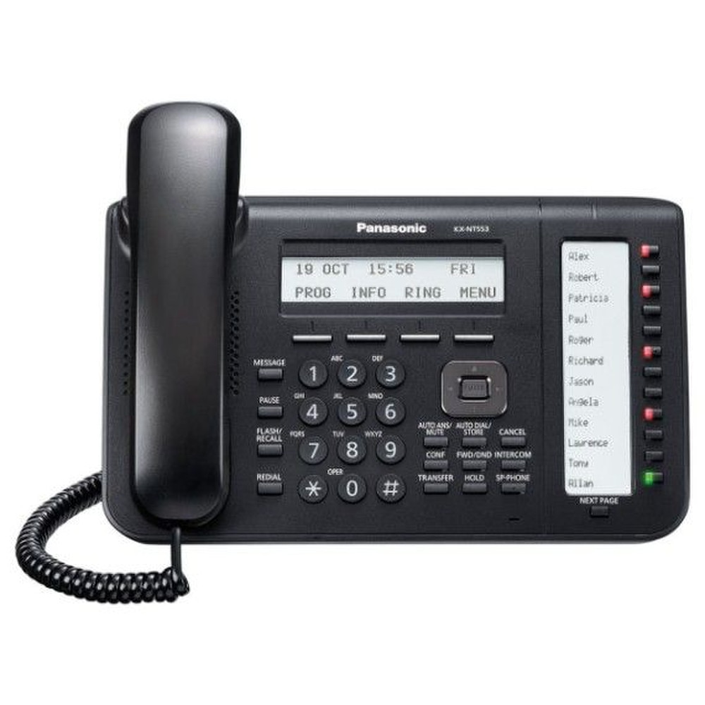 Panasonic KX-NT553-B 3-Line Display Executive IP Telephone (Black) Like New 1