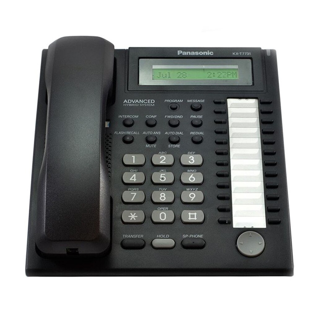 Panasonic KX-T7731 24 Button Display Telephone Black Like New 2