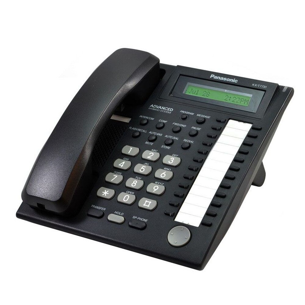 Panasonic KX-T7731 24 Button Display Telephone Black New 1