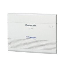 A white Panasonic KX-TA824 Advanced Hybrid Analog Telephone System Control Unit with three central office lines and eight station ports