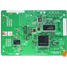 A photo of a Panasonic KX-TDE0111 VoIP DSP card with 63 channels and a green circuit board.