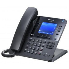 A Panasonic KX-TPA68B SIP cordless desk phone with a large color LCD display and 18 flexible function keys.