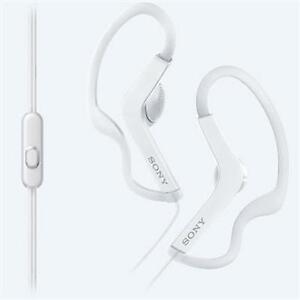 Sony MDRAS210AP/W Sport In-Ear Headphones with Built-In Microphone | White  | New