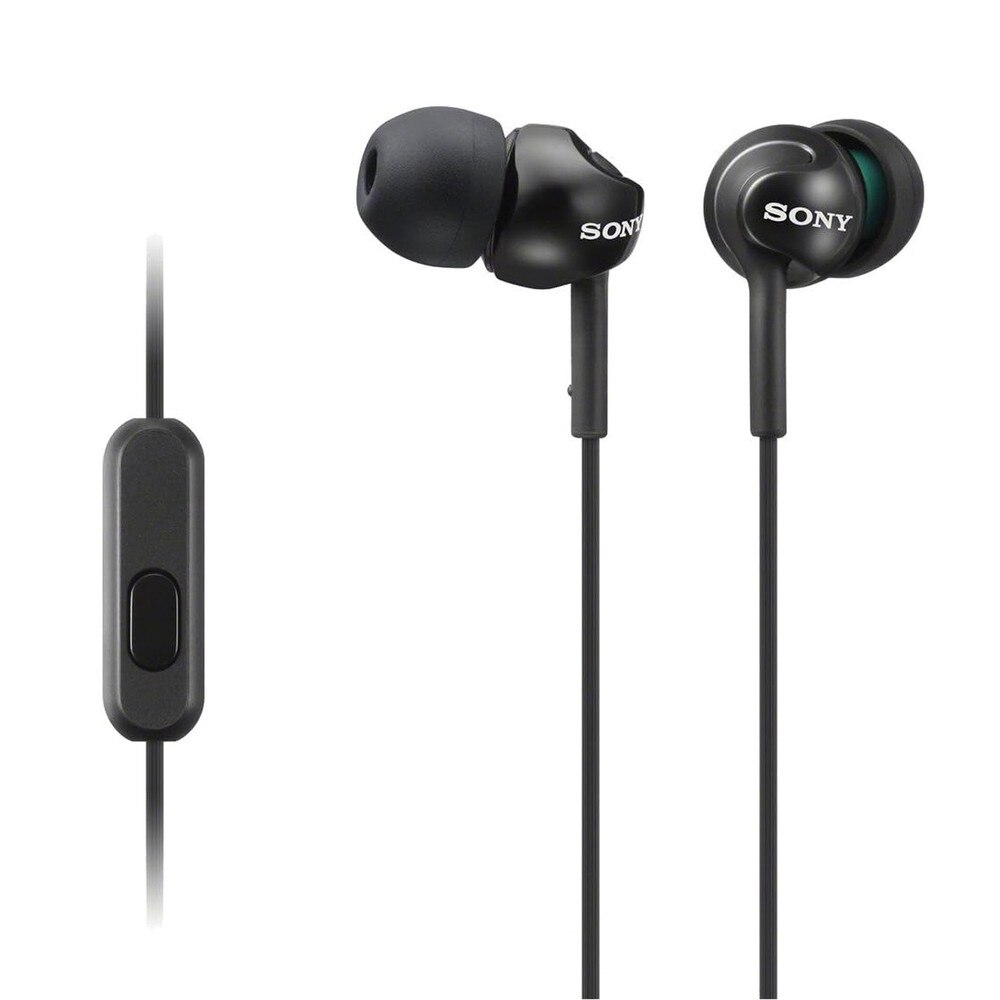 Sony MDR-EX110AP Wired In-ear Headphones with Microphone Black (MDREX110AP-B) | New