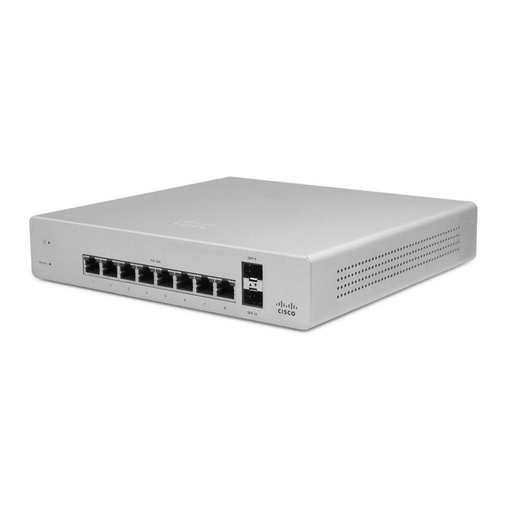 Cisco Meraki MS220 8-Port Cloud Managed PoE+ Gigabit Switch (MS220-8P-HW) Like New 1