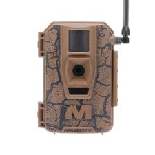 Muddy Mitigator Cellular Trail Camera (MUD-MTGTR) - 24MP imaging, 80 feet detection and flash range, dual network compatibility with Verizon and AT&T, and on-demand photos.
