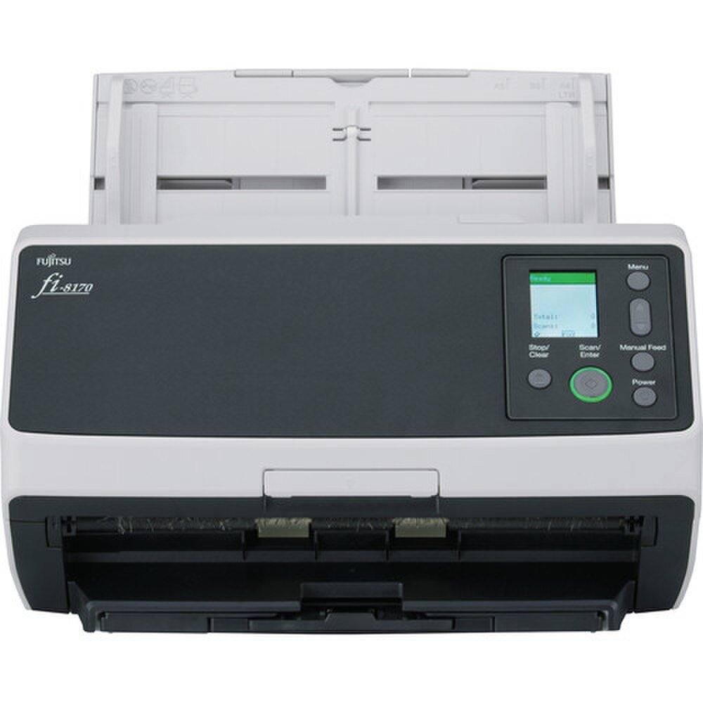 Ricoh R-FI8170 Color Duplex Document Scanner with 100-page automatic document feeder, featuring high-speed scanning up to 70 pages per minute and advanced image capture technology.