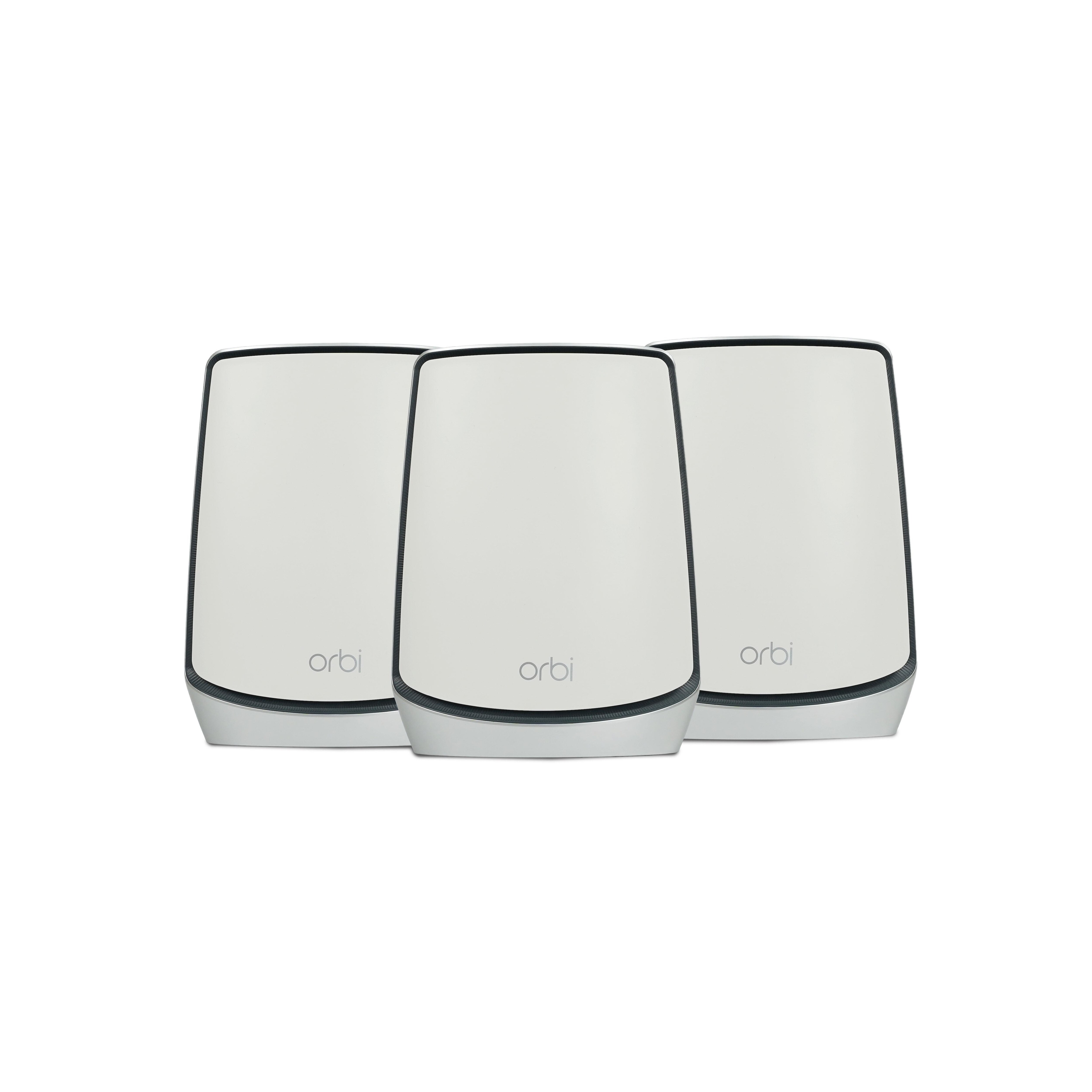 Netgear Orbi RBK853 AX6000 Tri-Band Mesh WiFi 6 System (3-pack) - White  (RBK853-100NAS) | New