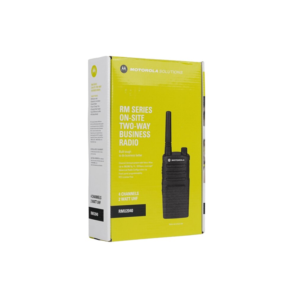 Motorola RMU2040 UHF 4 Channel 2 Watt Two-Way Radio (RMU2040BHLAA) New 13