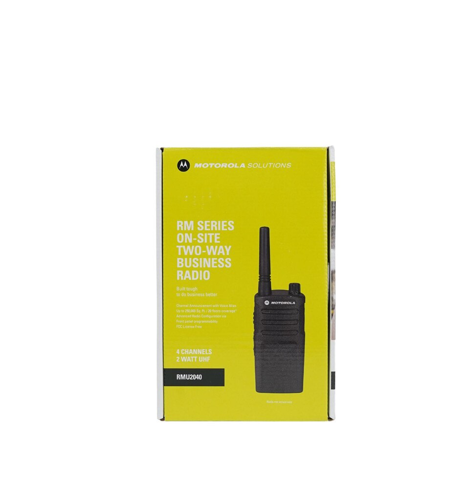 Motorola RMU2040 UHF 4 Channel 2 Watt Two-Way Radio (RMU2040BHLAA) New 14