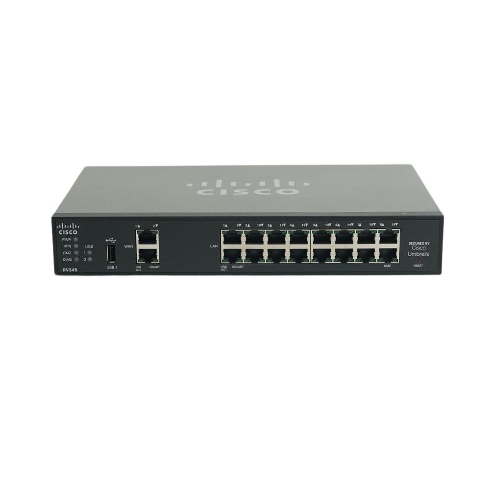 Cisco RV345-K9 16-Port Dual WAN Gigabit VPN Router (NA) Like New 3