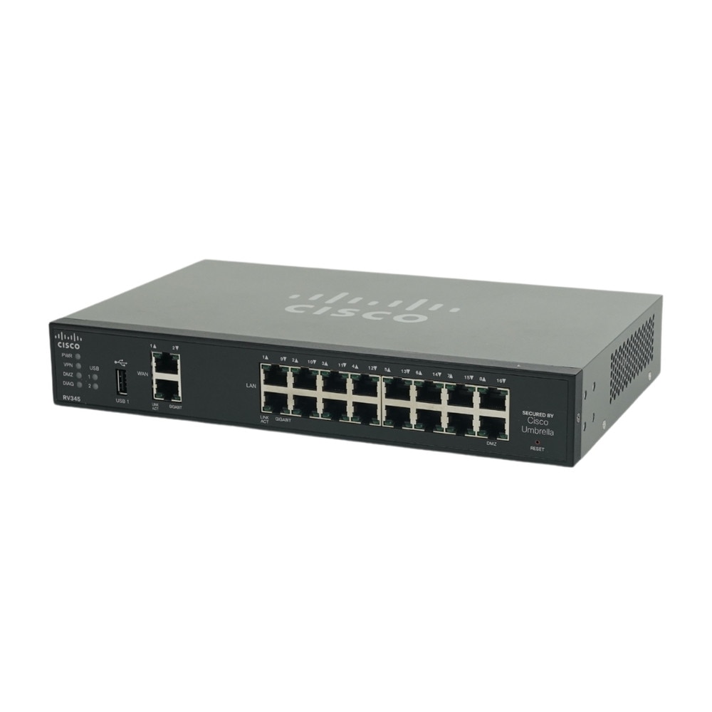 Cisco RV345-K9 16-Port Dual WAN Gigabit VPN Router (NA) Refresh 1