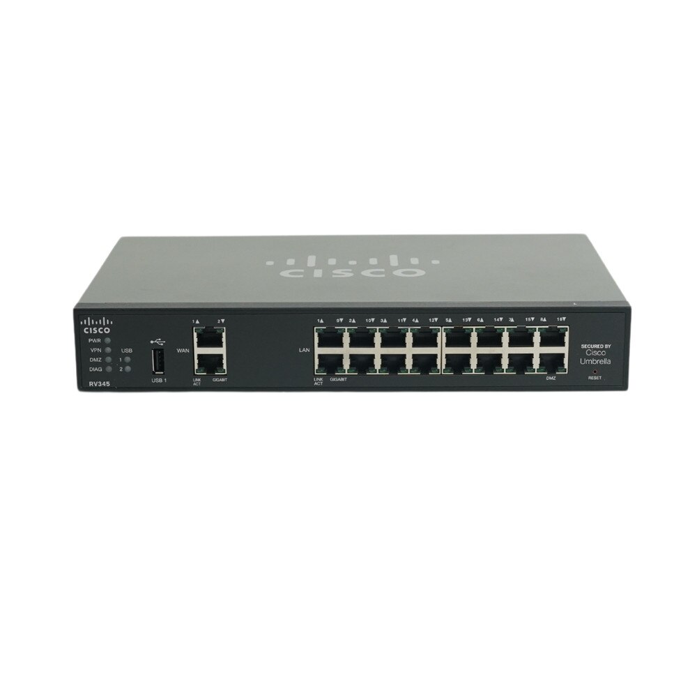 Cisco RV345-K9 16-Port Dual WAN Gigabit VPN Router (NA) Refresh 3