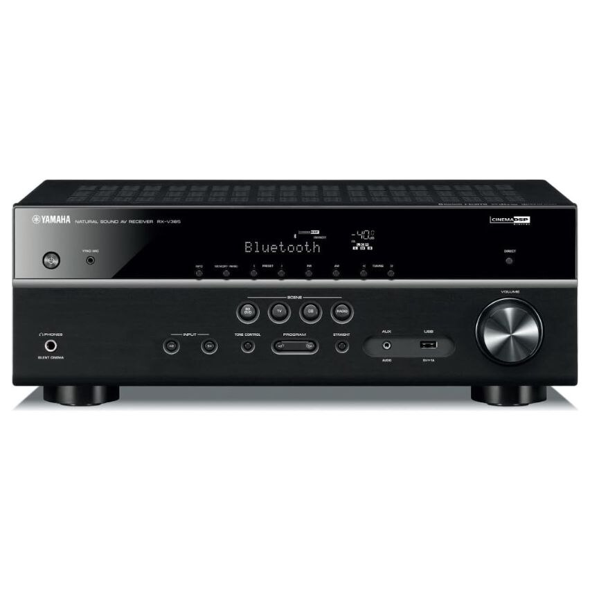 Yamaha RX-V385 5.1-Channel 4K Ultra HD AV Receiver | New Open Box