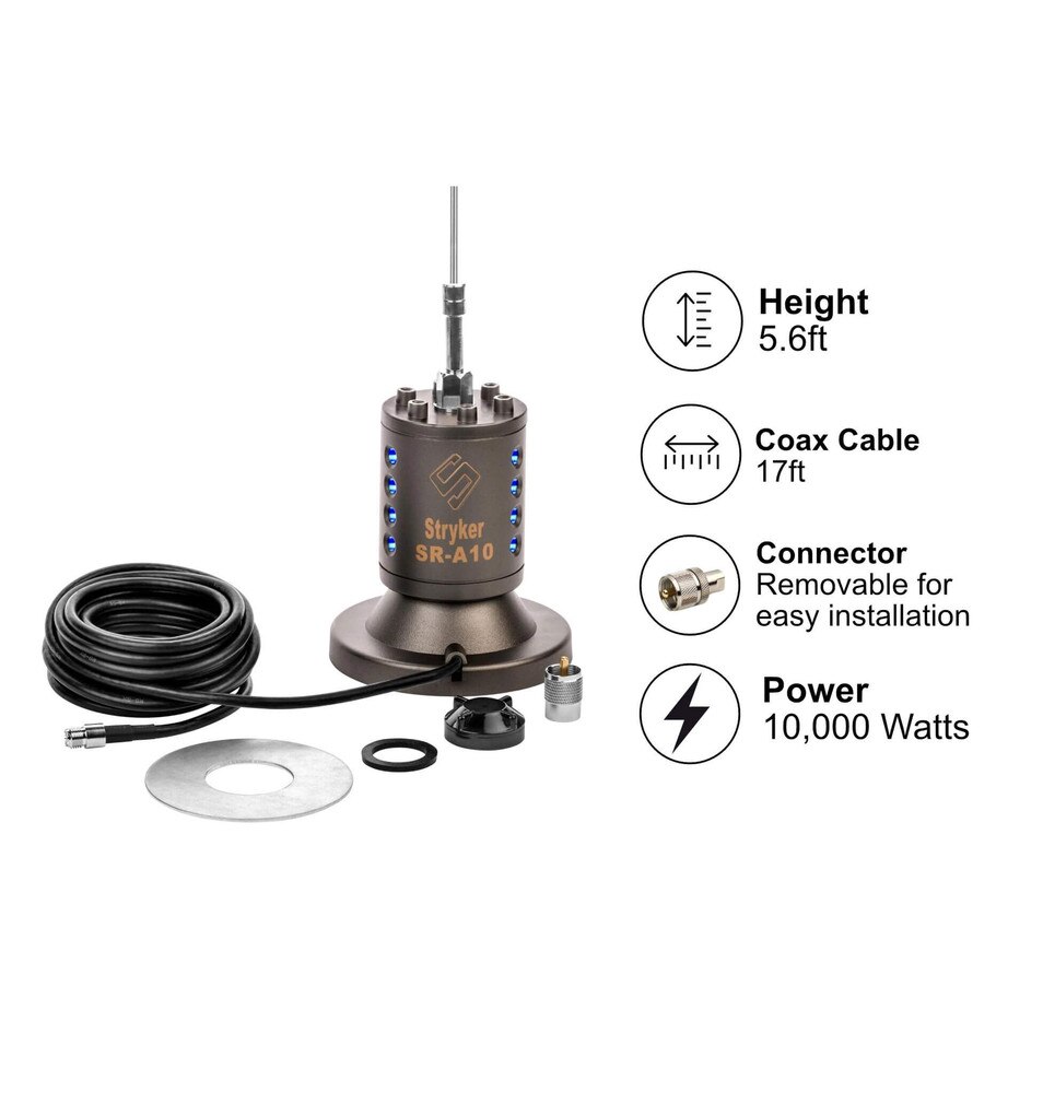 Stryker SR-A10 Magnetic Mount CB Antenna (SR-A10MM) New 3